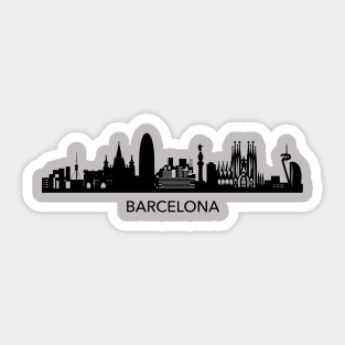 Barcelona Skyline Sticker